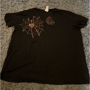 Black custom bleach oversized tee-shirt